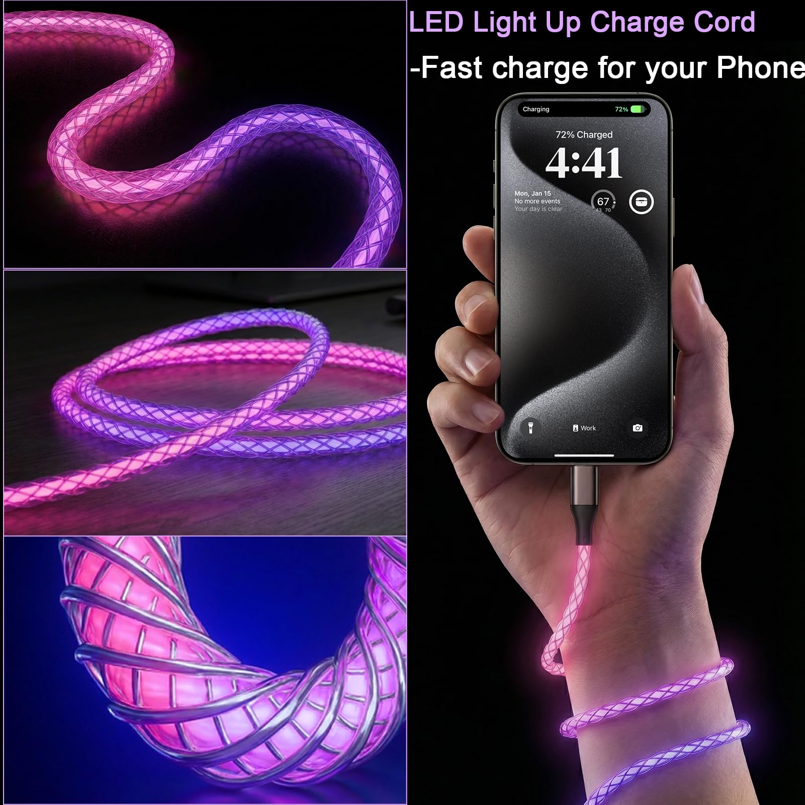 Amazon.co.jp: ライトアップiPhone充電コード、Lightning充電ケーブル